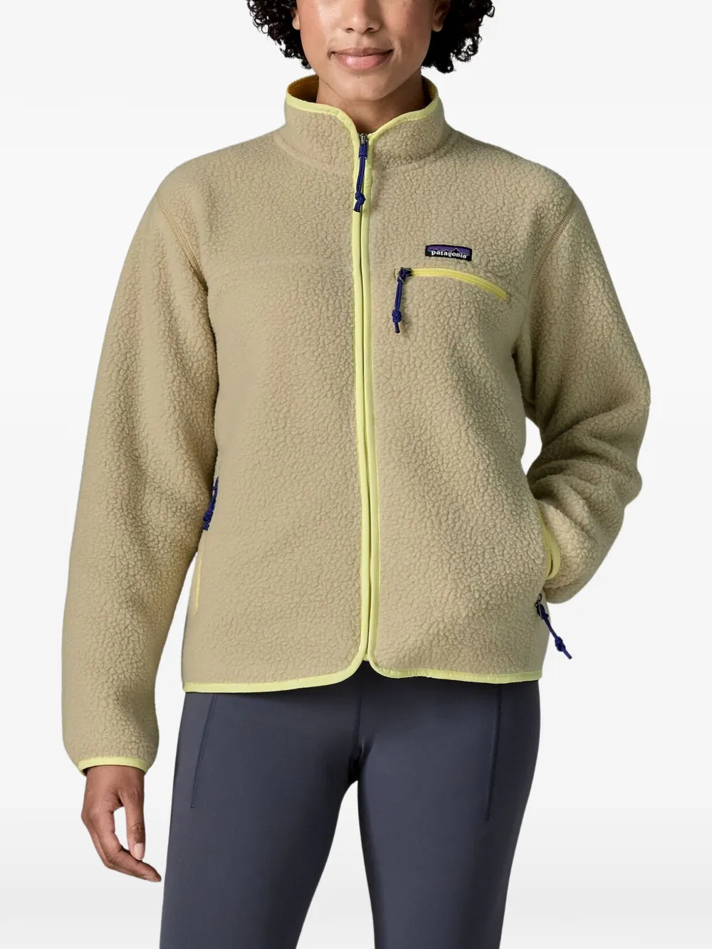 Patagonia Retro Pile fleece zip-up sweatshirt Beige