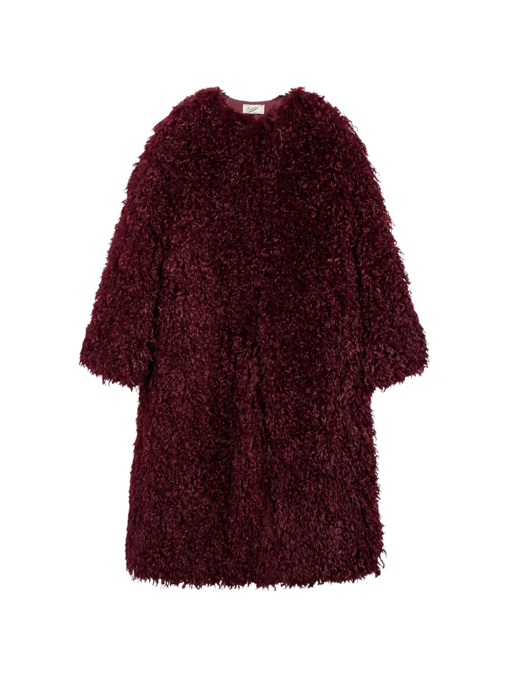 Pence faux-fur round-neck coat - Violet Pence faux-fur round-neck coat - Violet