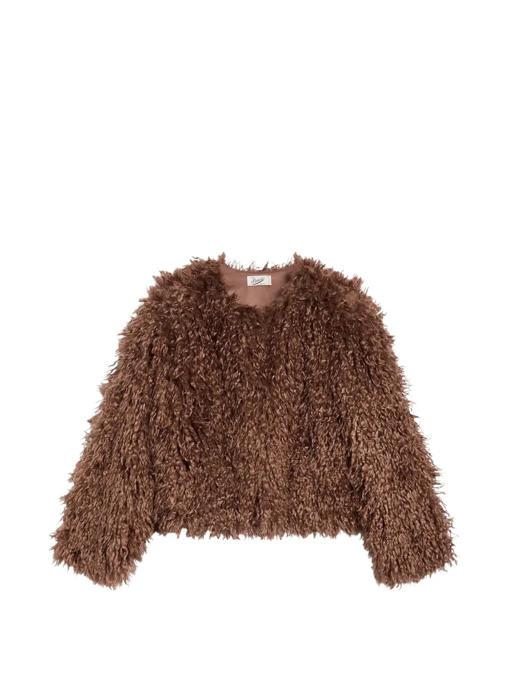 Pence faux-fur round-neck jacket - Marron Pence faux-fur round-neck jacket - Marron