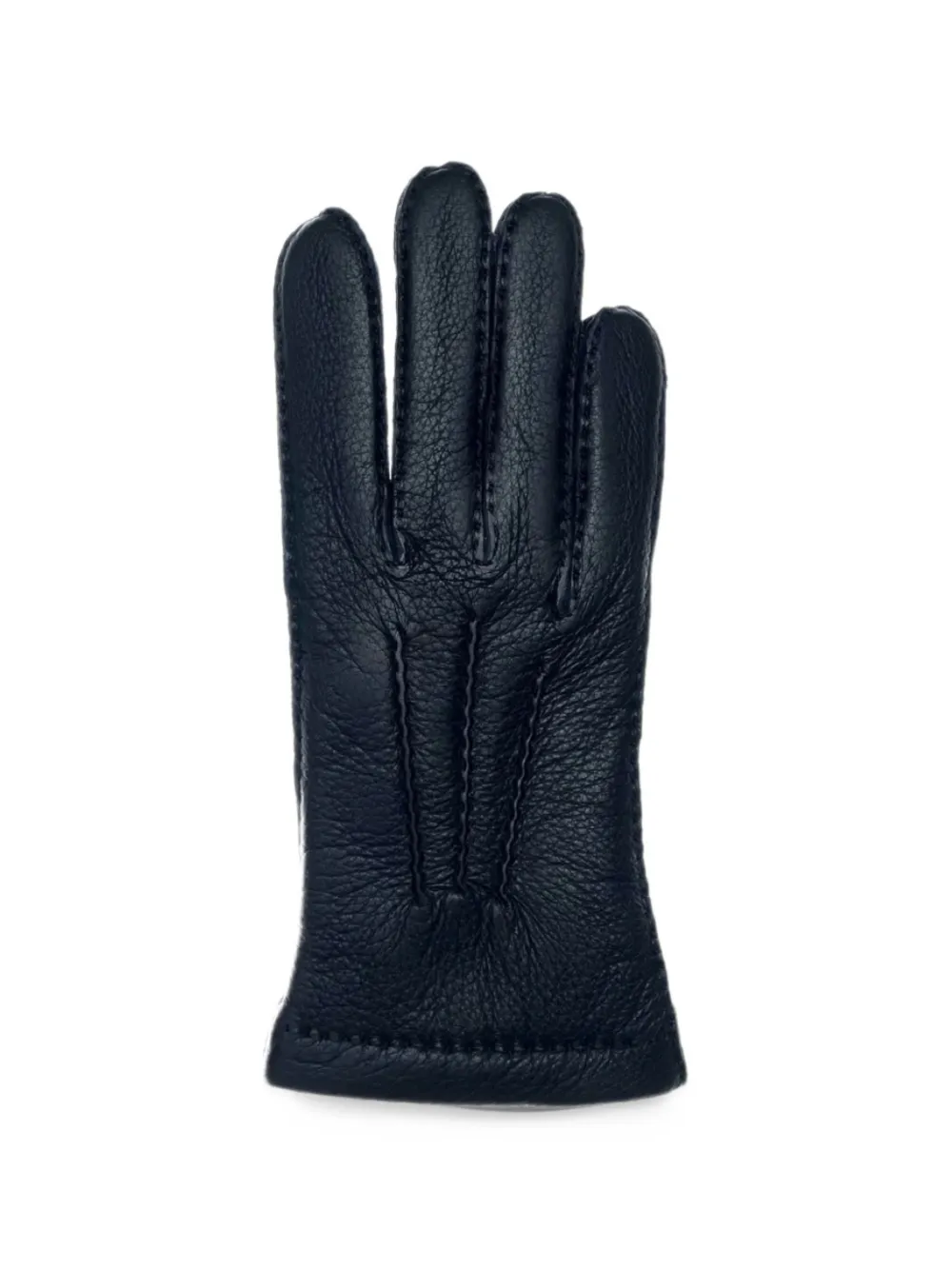 Restelli grained leather gloves Blauw