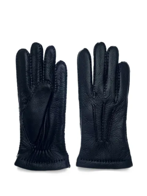 Restelli grained leather gloves