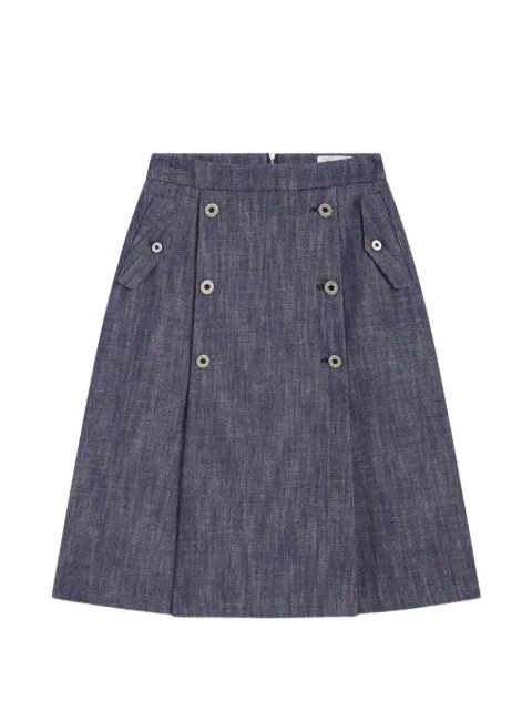 Pence Lydia Gonna button-detailed A-line midi skirt