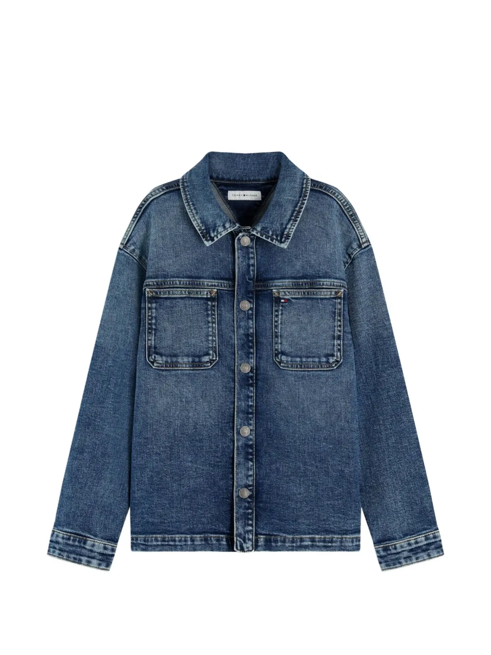 Tommy Hilfiger Junior button-up denim jacket - Blu