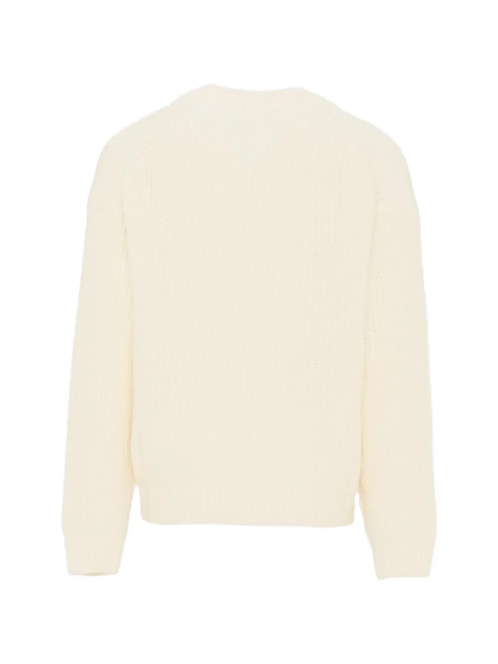 Tommy Hilfiger Junior Heritage logo-intarsia ribbed-knit sweater Beige