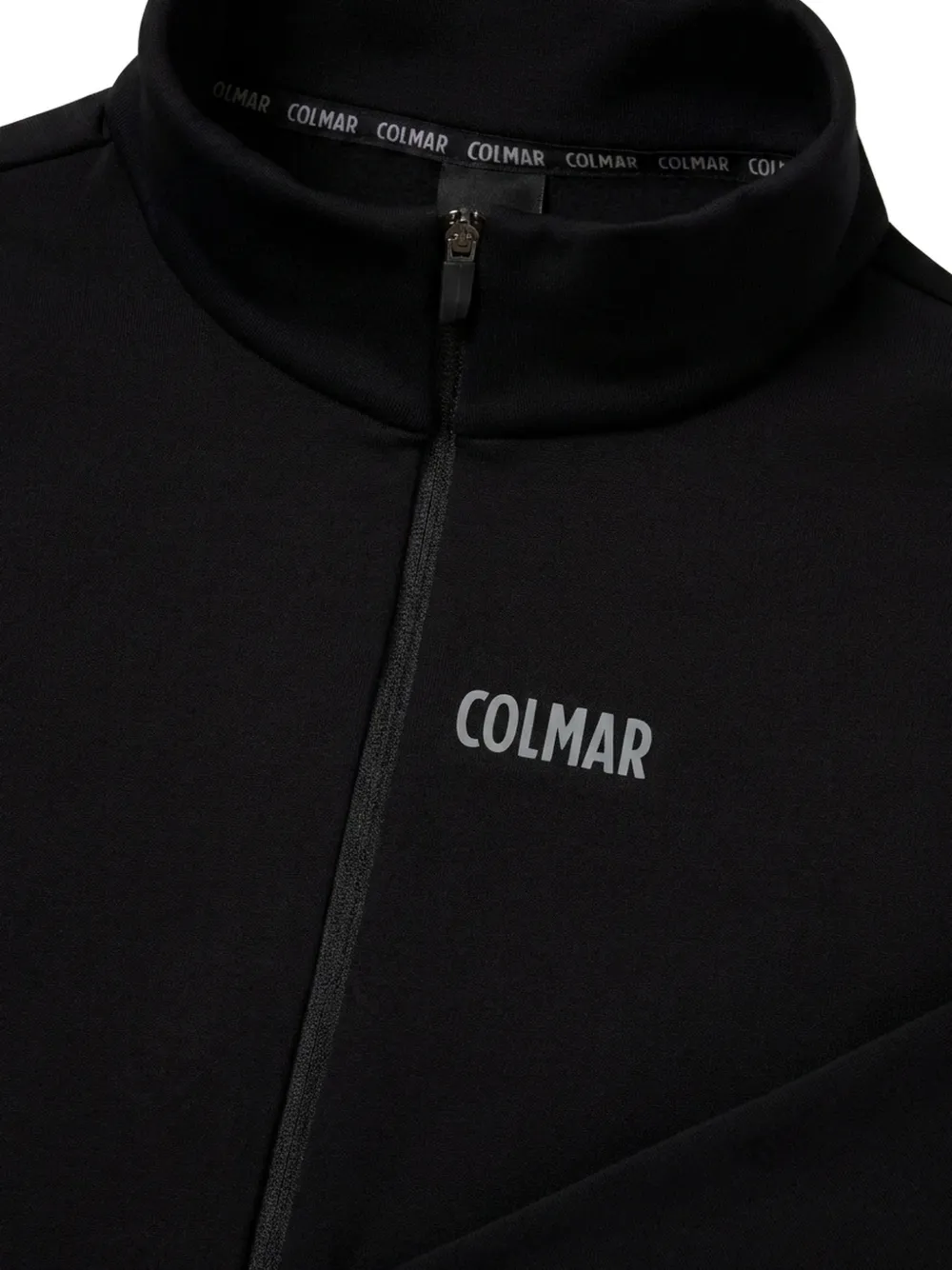 Colmar stretch-fleece zip-fastening ski top Zwart