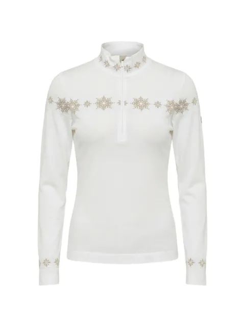 NEWLAND snowflake-intarsia zip-up sweater
