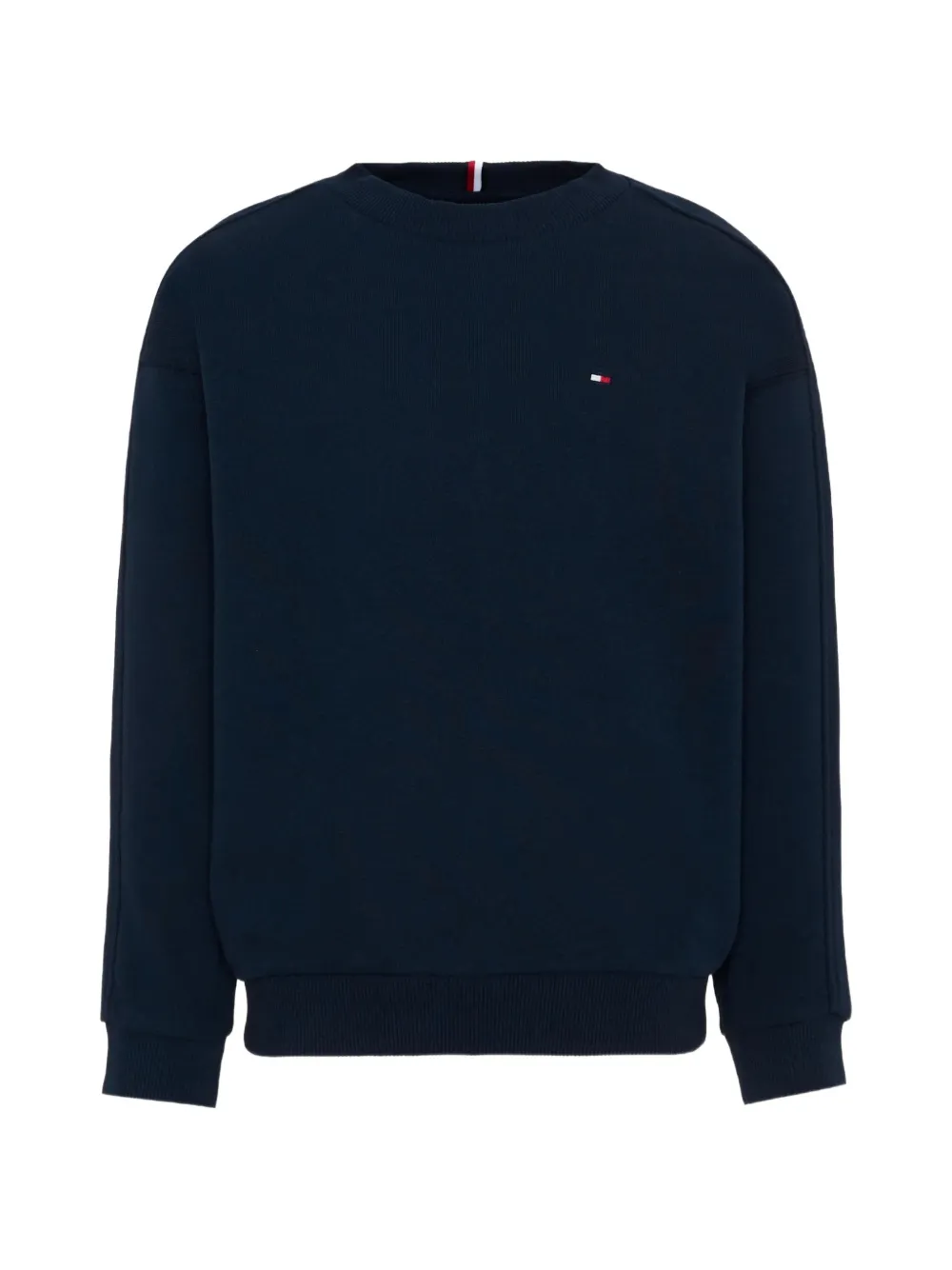 Tommy Hilfiger Junior logo-embroidered cotton sweatshirt - Blu