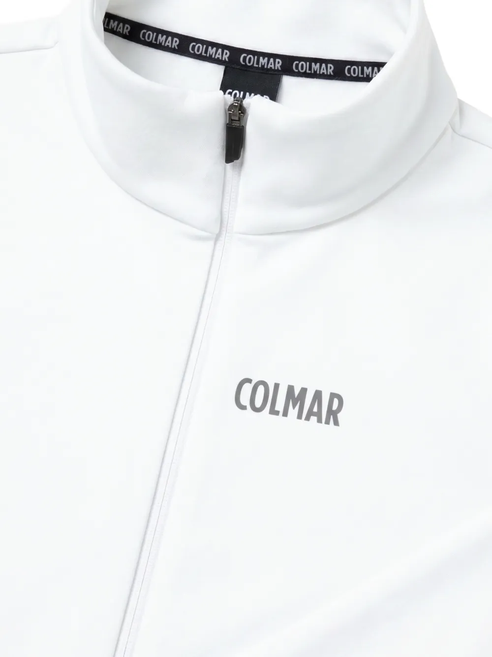 Colmar stretch-fleece zip-fastening ski top Wit