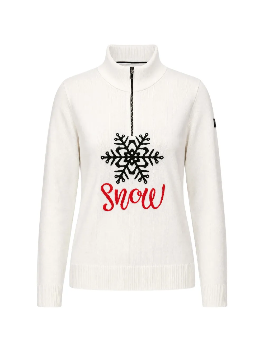 NEWLAND Runa trui met kwartrits en sneeuwvlok-intarsia Wit