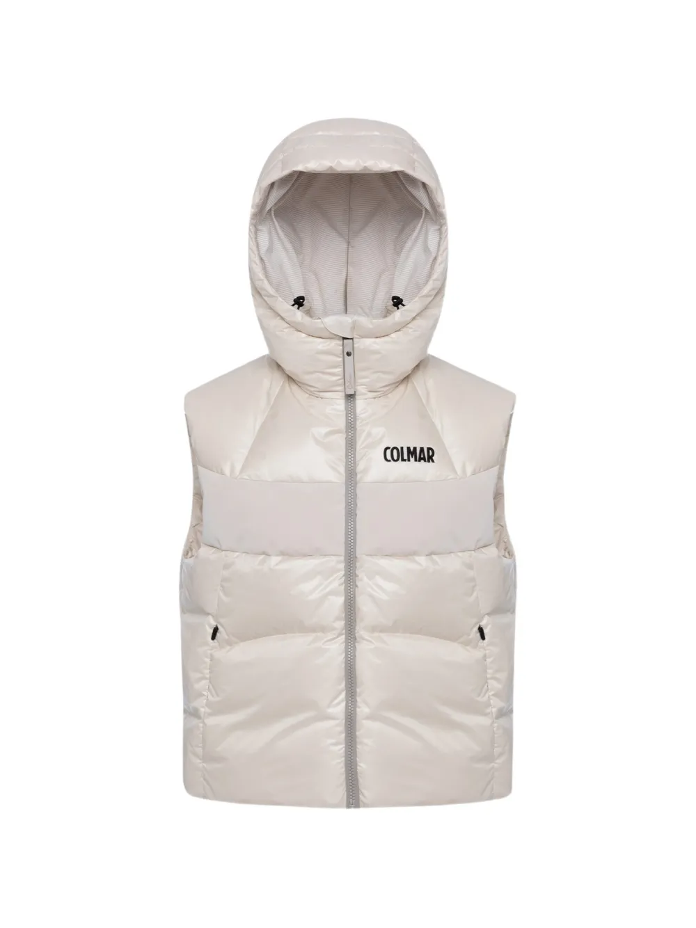 Colmar quilted hooded gilet Wit