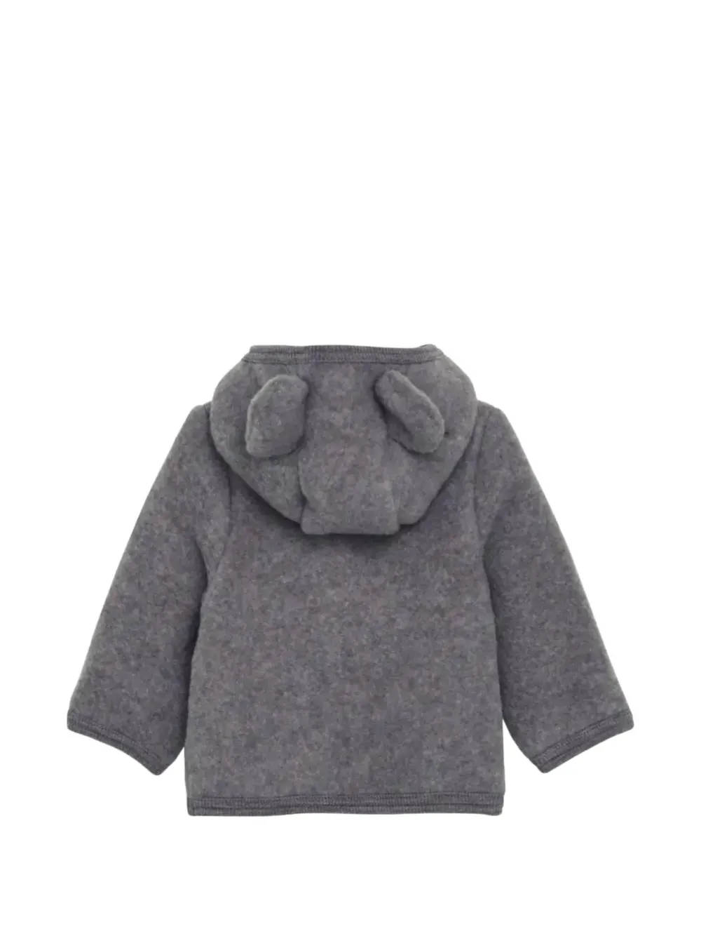 HUTTEliHUT ear-detail hooded coat - Grigio