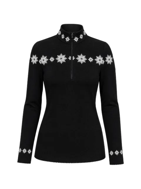 NEWLAND snowflake-intarsia half-zip sweater