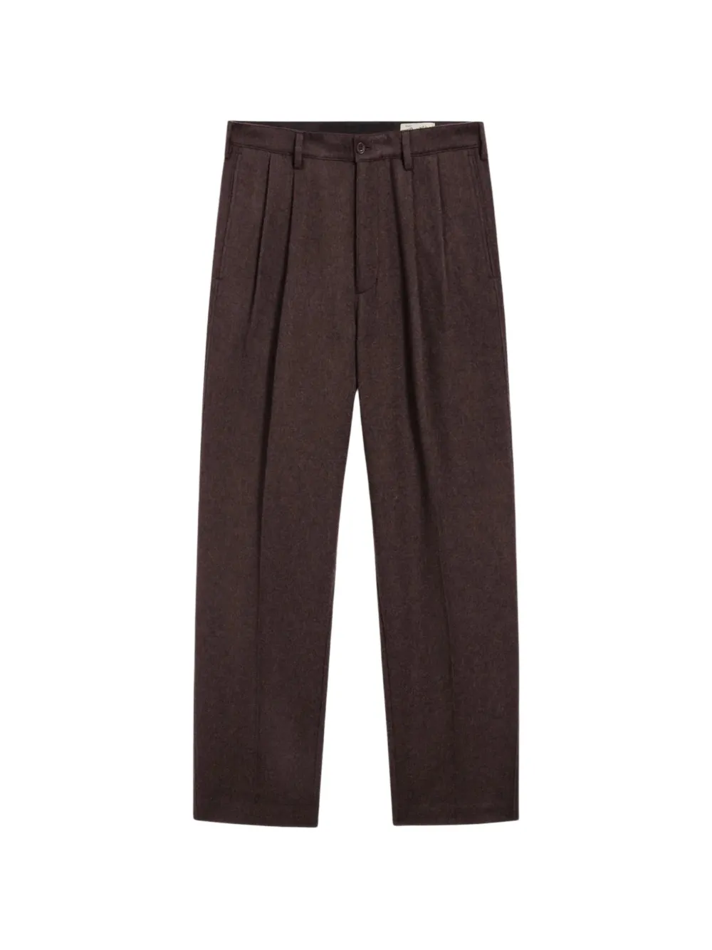 Pence Santos double-pleated flannel trousers | Brown | Image 1