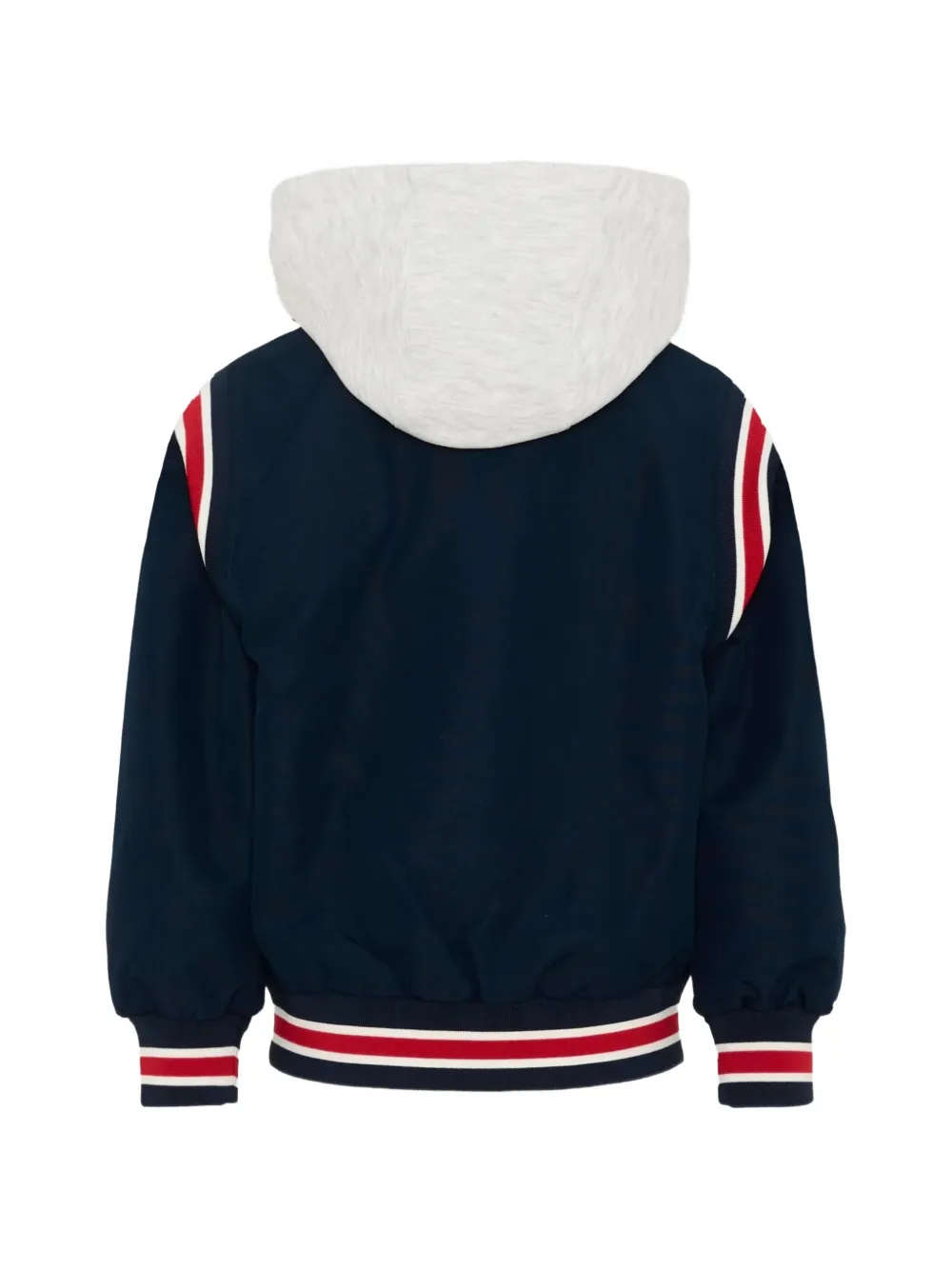 Tommy Hilfiger Junior logo-patch hooded jacket Blauw