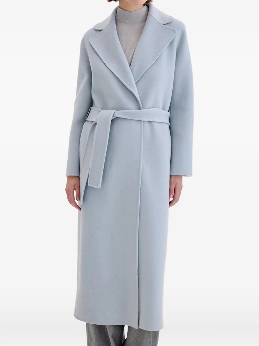 BIANCALANCIA belted notch-lapel double-breasted coat - Blue