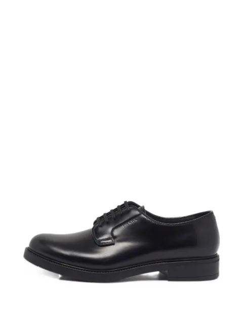 Prada Pre-Owned brushed leather derby shoes