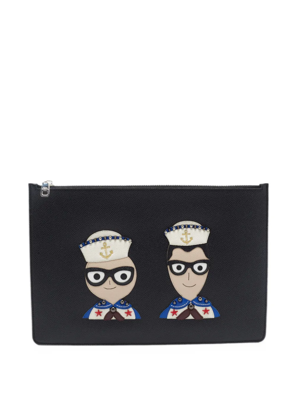 Dolce & Gabbana Pre-Owned medium DG Family Sailor clutch bag - Nero