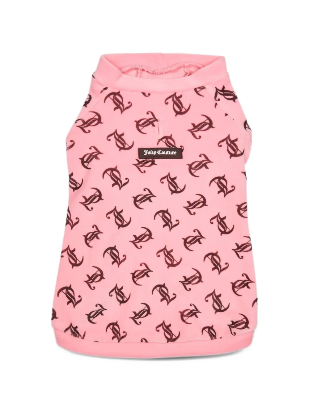 Juicy Couture Fluwelen trui met monogram-print Roze