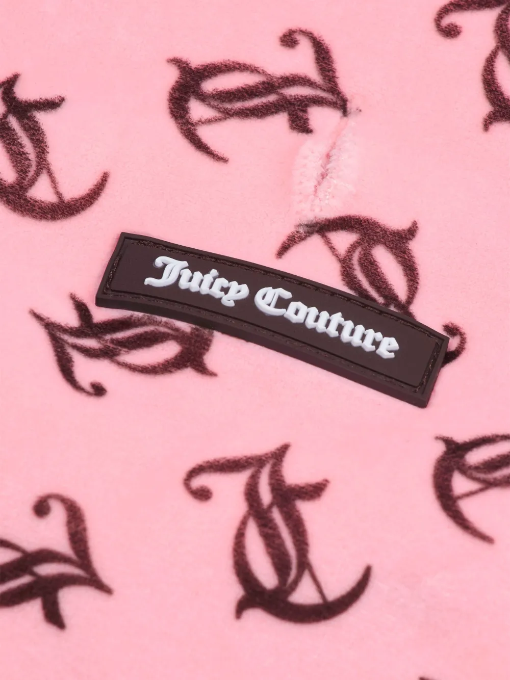 Juicy Couture Fluwelen trui met monogram-print Roze
