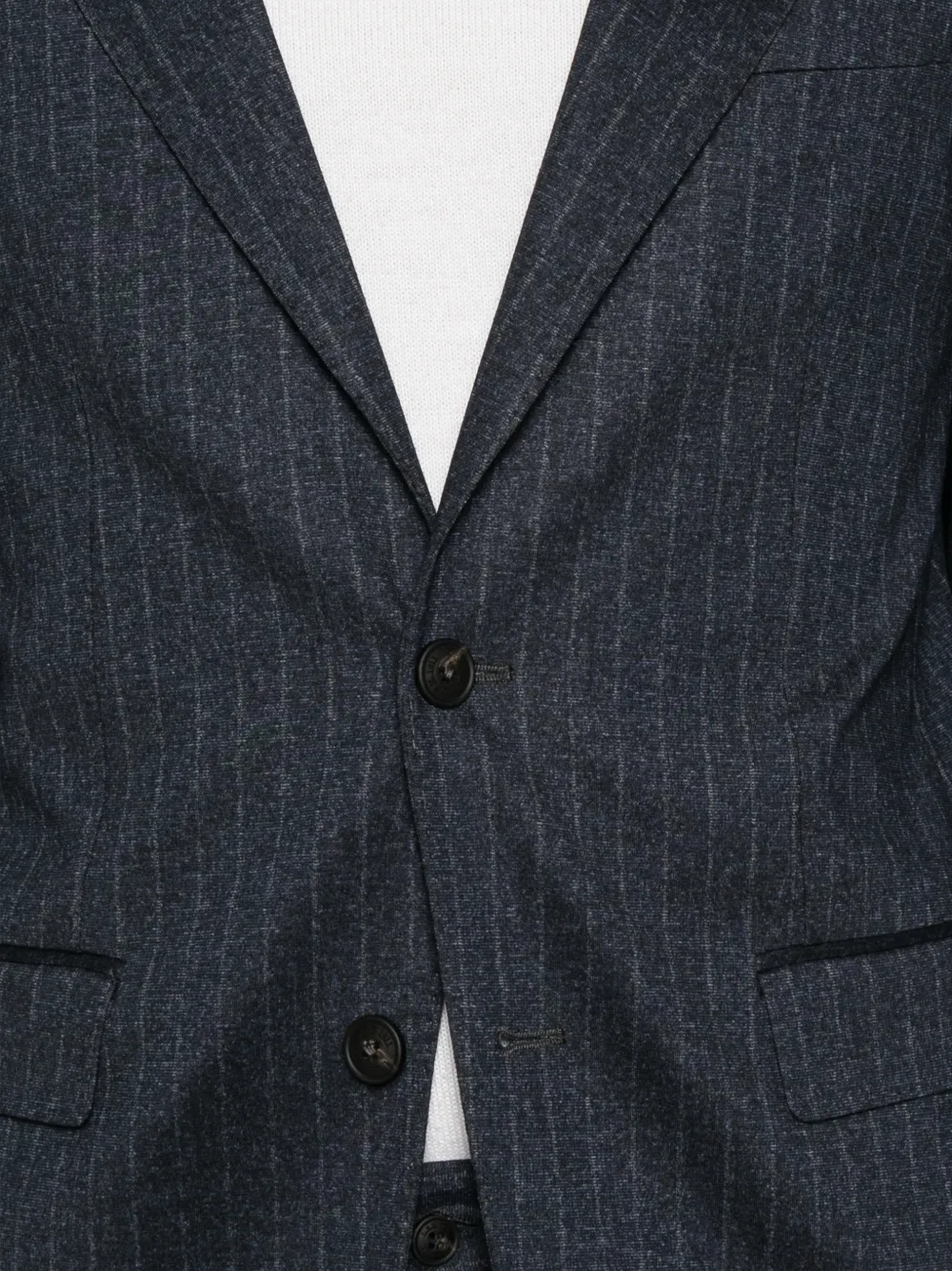 LUIGI BIANCHI MANTOVA pinstripe-pattern single-breasted suit Blauw