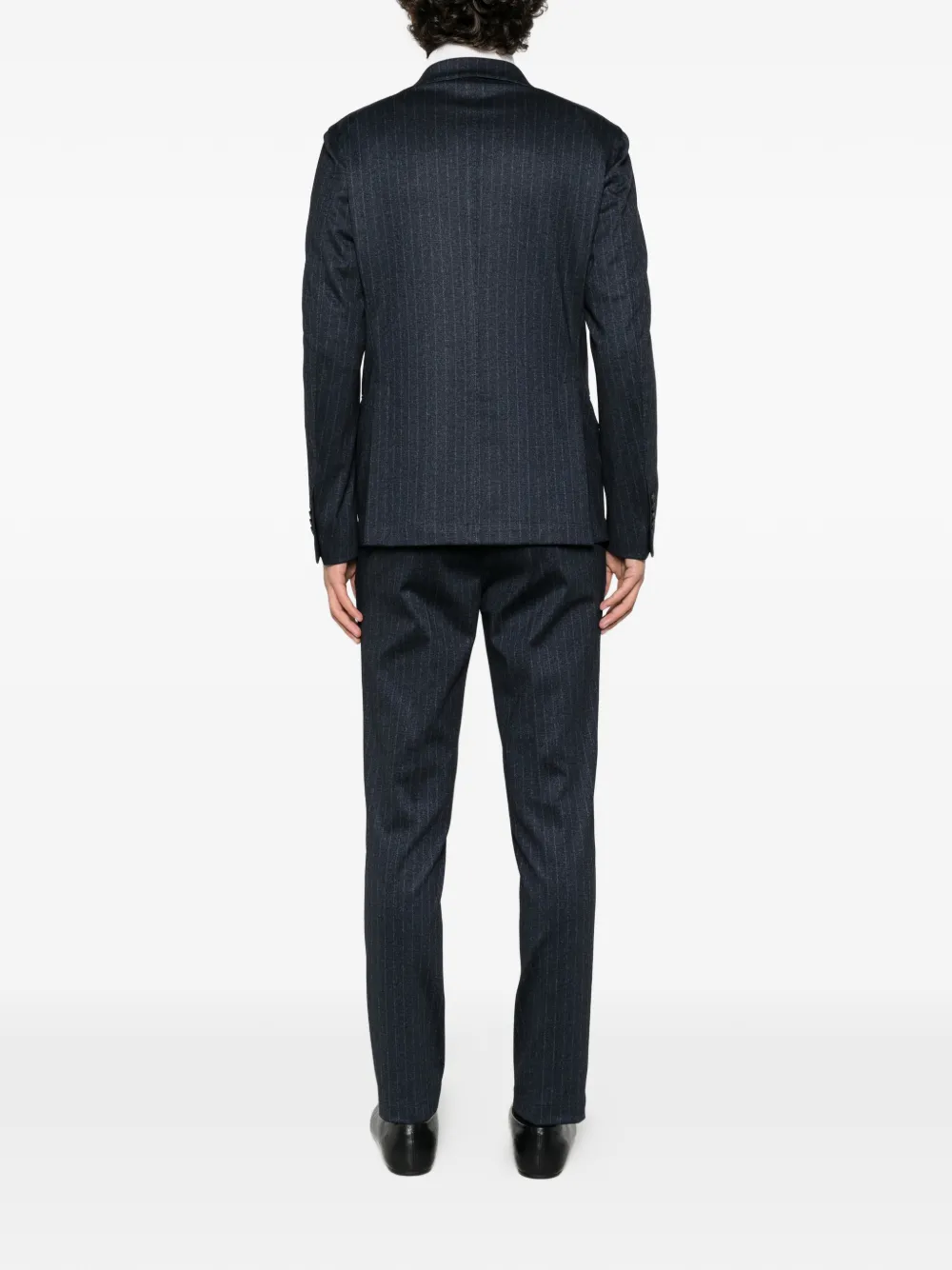 LUIGI BIANCHI MANTOVA pinstripe-pattern single-breasted suit Blauw