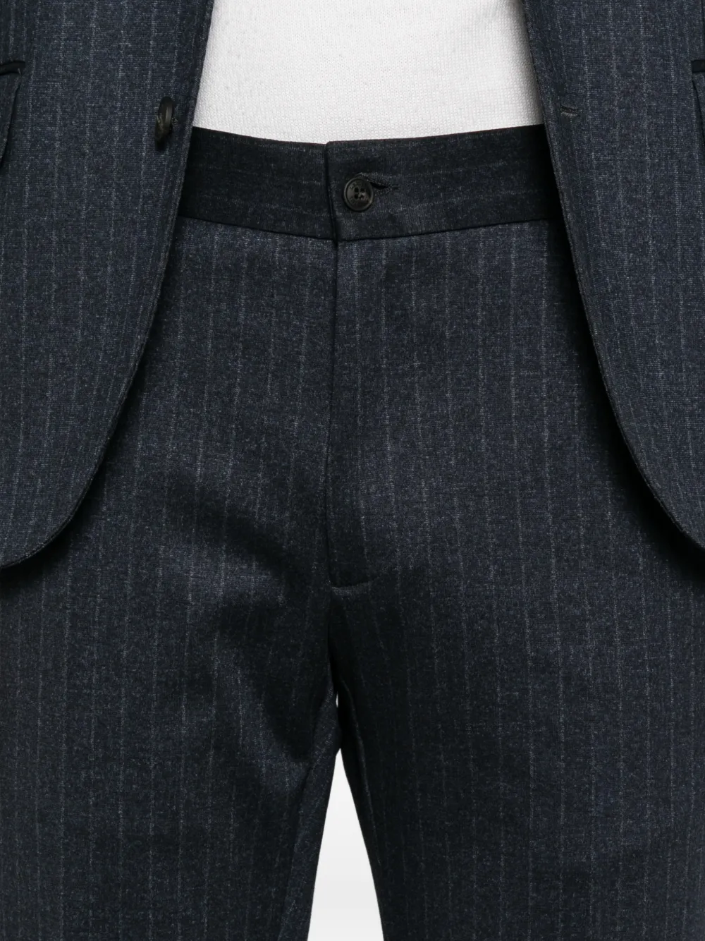 LUIGI BIANCHI MANTOVA pinstripe-pattern single-breasted suit Blauw