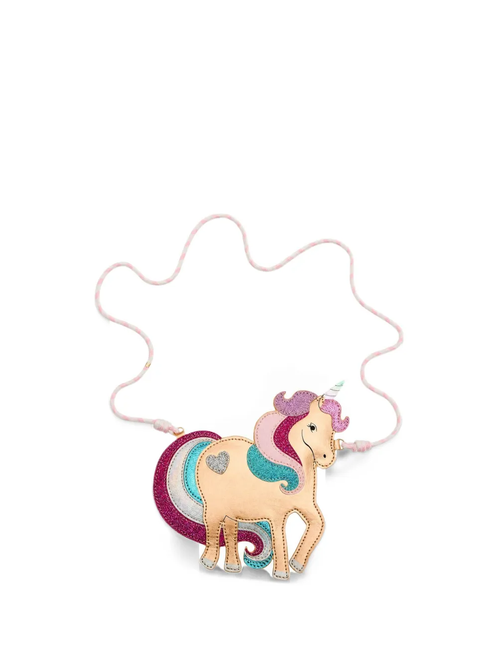 mimi & lula glitter-embellished unicorn cross body bag - Toni neutri