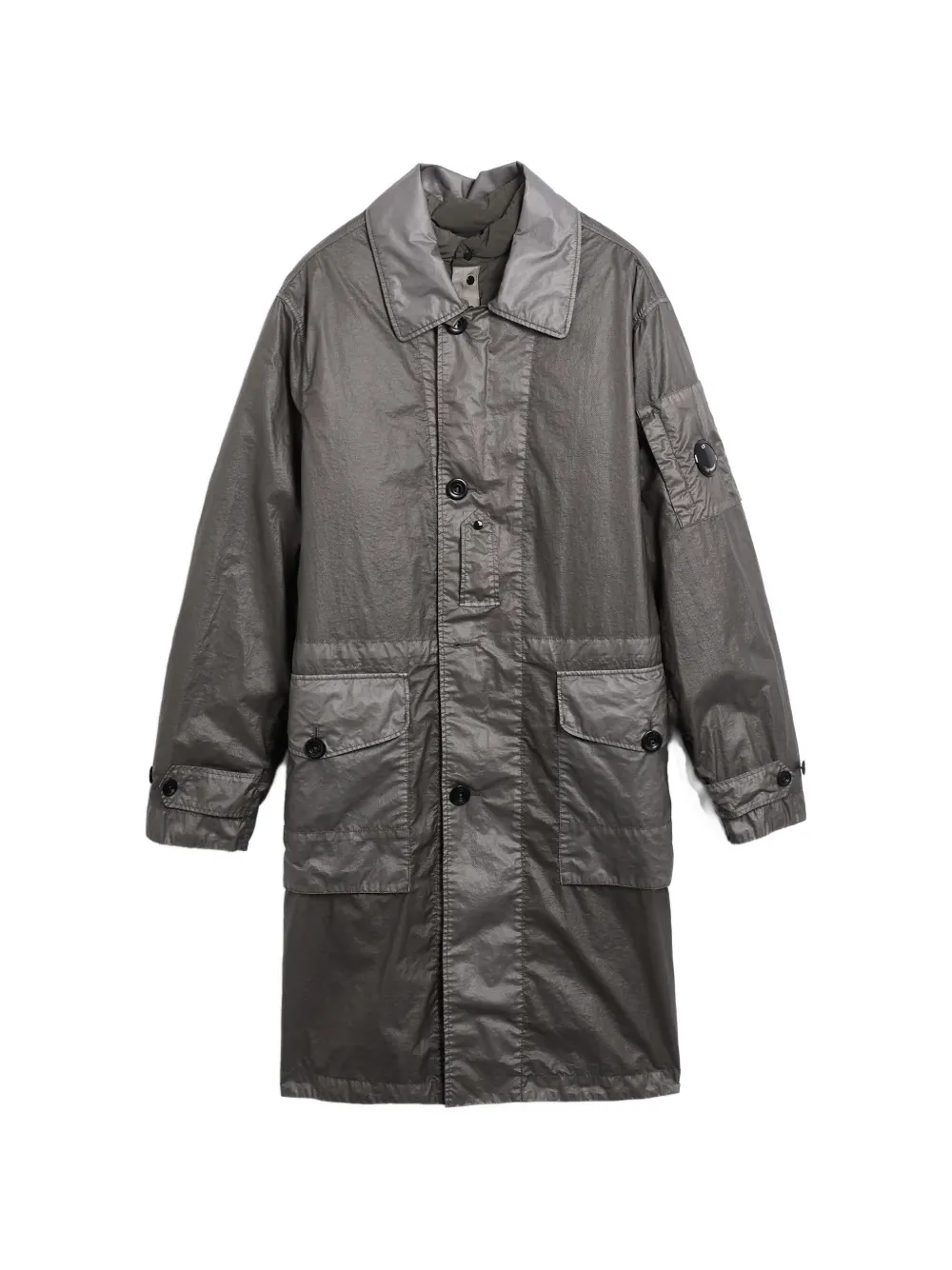 C.P. Company Lens-detail layered coat - Grigio