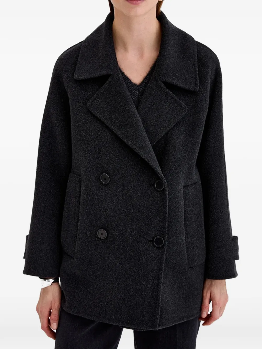 BIANCALANCIA double-breasted notched-lapel coat - Grey