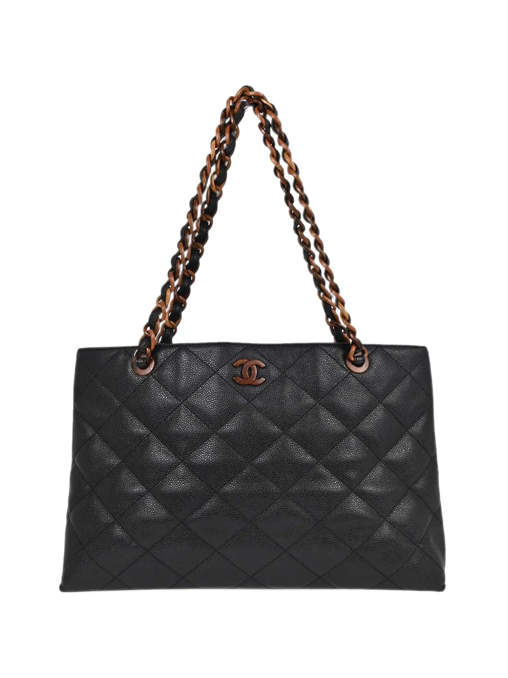CHANEL Pre-Owned quilted Caviar leather tote bag - Nero