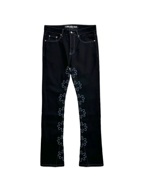 LOSTSHDWS Outline embroidered jeans