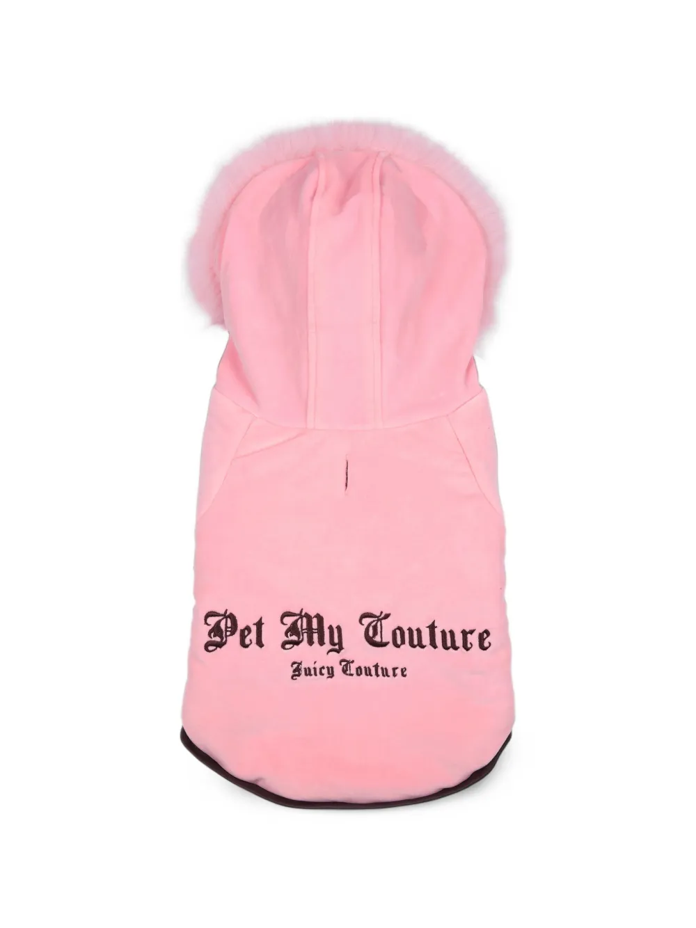 Juicy Couture Fluwelen jack met afwerking van imitatiebont Roze