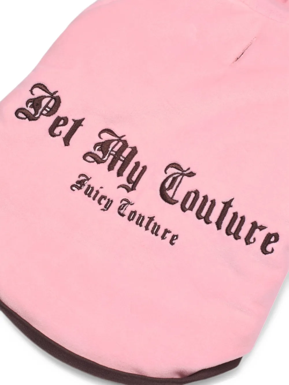 Juicy Couture Fluwelen jack met afwerking van imitatiebont Roze