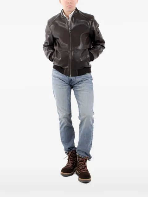 Poche Paris zip-up leather jacket