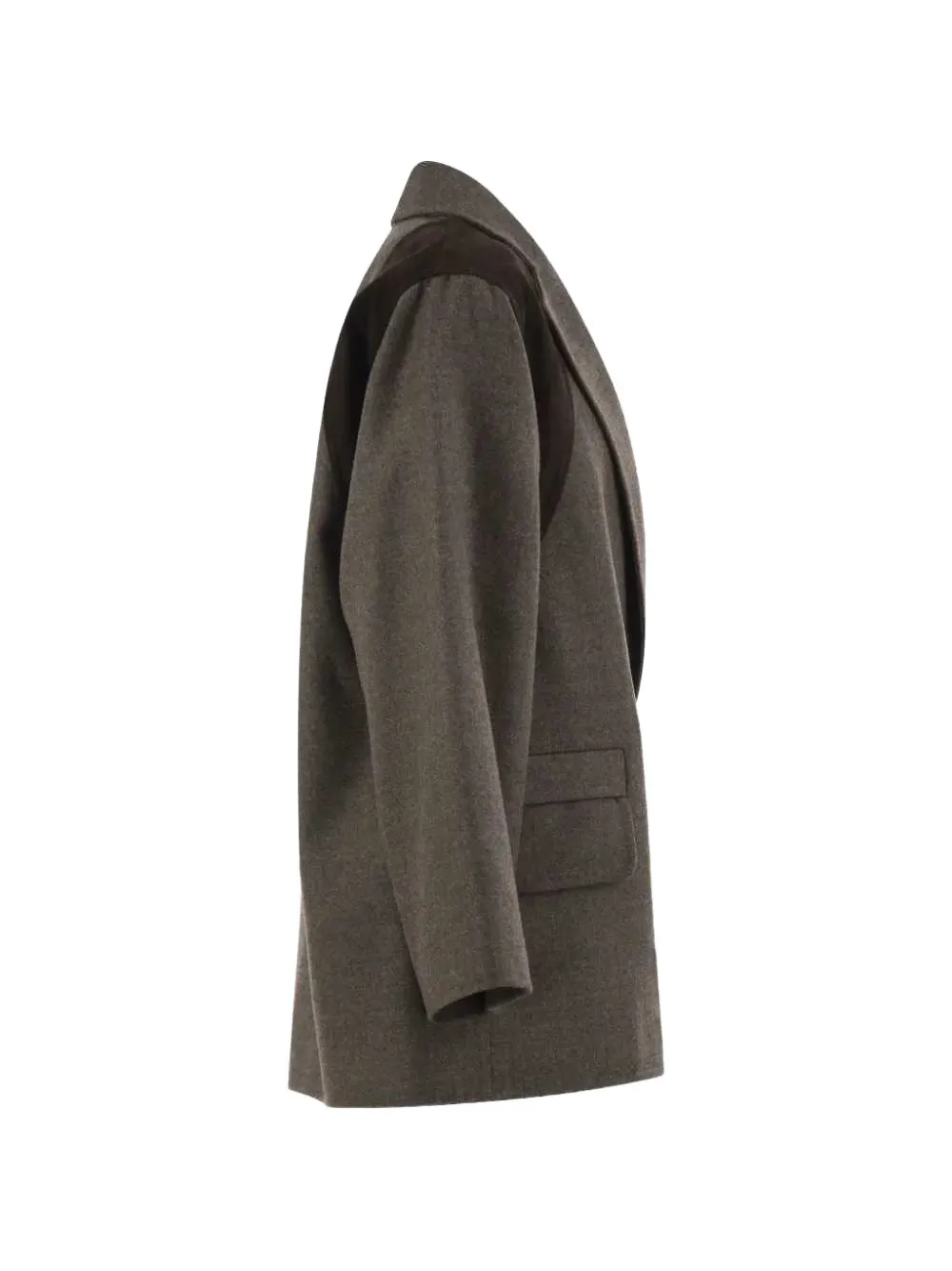 TOM FORD contrast-panel single-breasted blazer Grijs