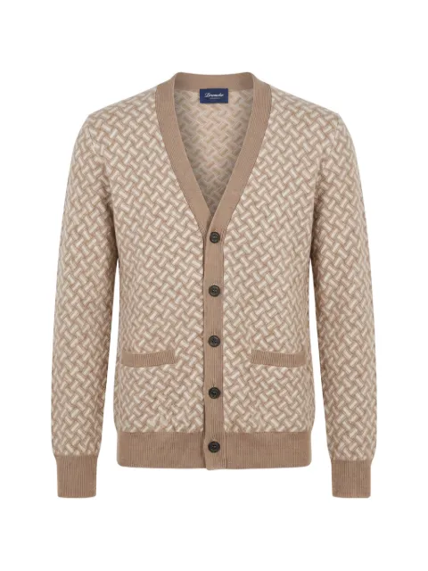 Drumohr Biscottino jacquard-knit cardigan