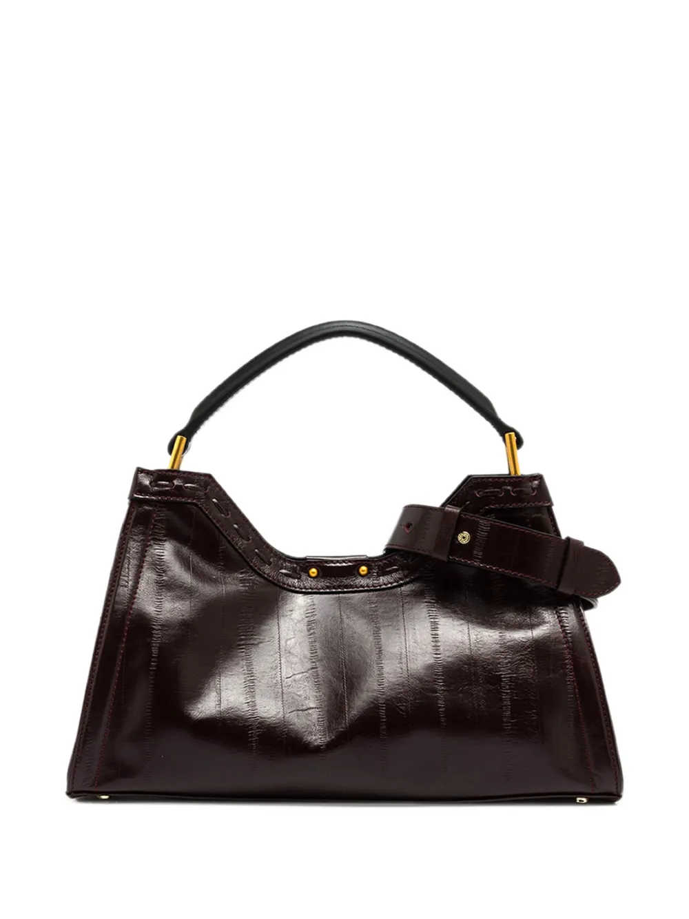 GIANNI CHIARINI Aurora eel-print tote bag Rood