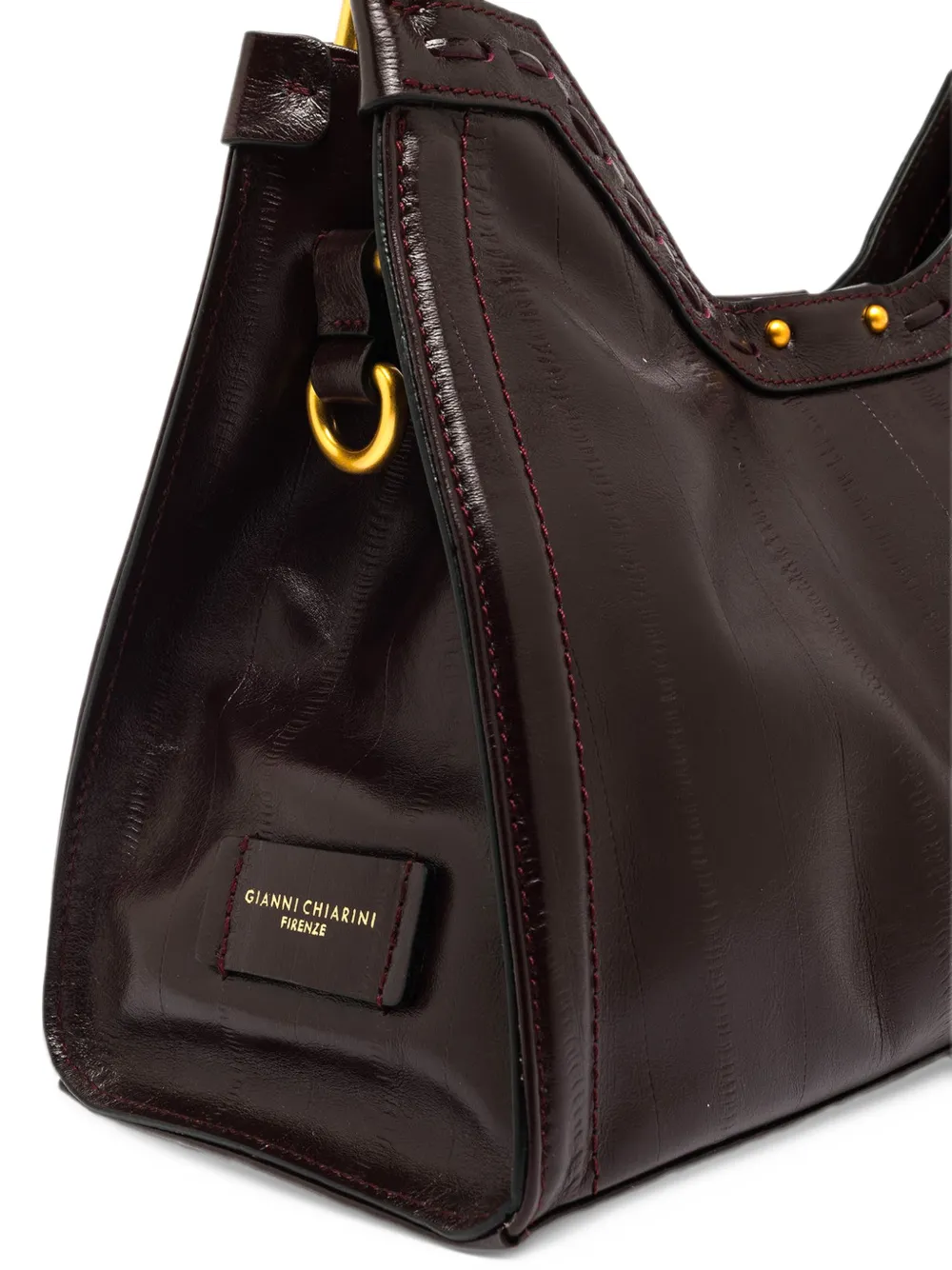 GIANNI CHIARINI Aurora eel-print tote bag Rood