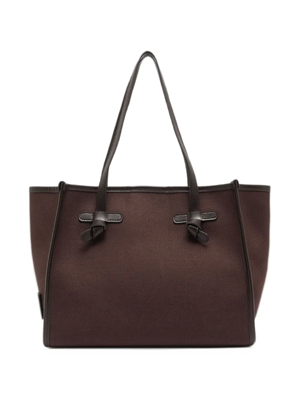 GIANNI CHIARINI medium Marcella leather-trim tote bag Bruin