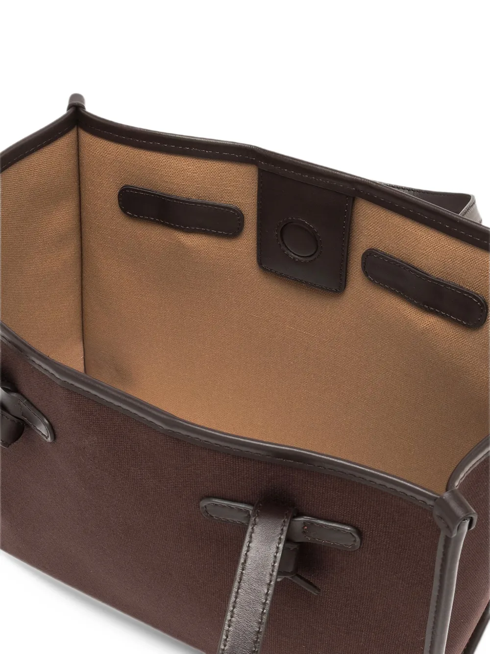 GIANNI CHIARINI medium Marcella leather-trim tote bag Bruin