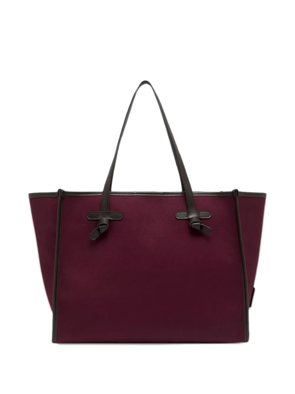 GIANNI CHIARINI large Marcella leather-trim tote bag Rood