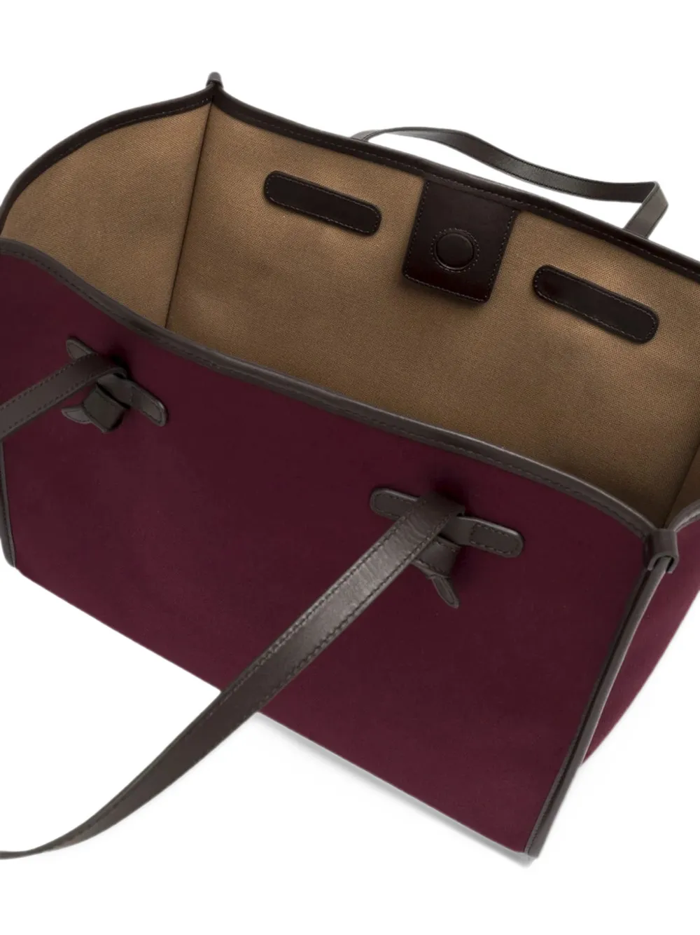 GIANNI CHIARINI large Marcella leather-trim tote bag Rood