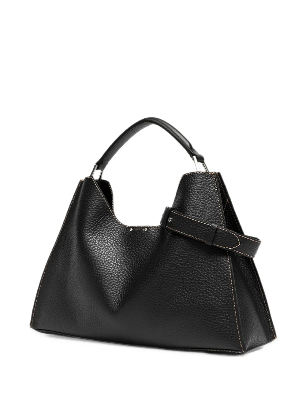 GIANNI CHIARINI Aurora grained-leather tote bag Zwart