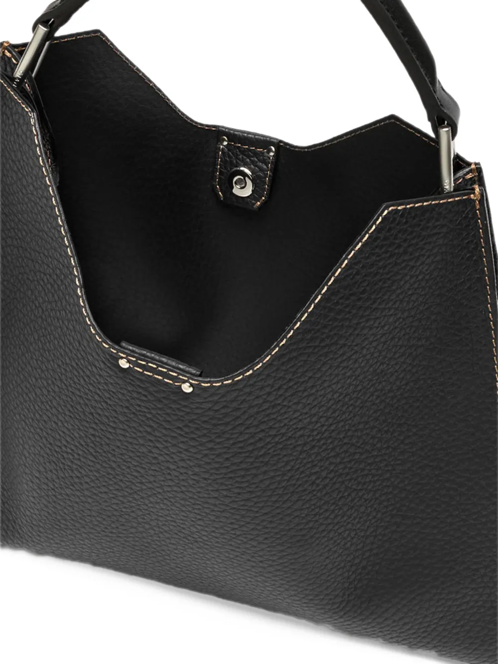 GIANNI CHIARINI Aurora grained-leather tote bag Zwart