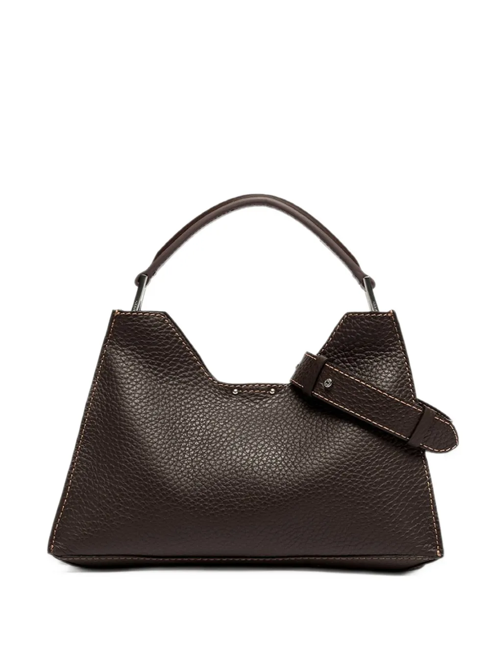 GIANNI CHIARINI Aurora embossed leather tote bag Bruin