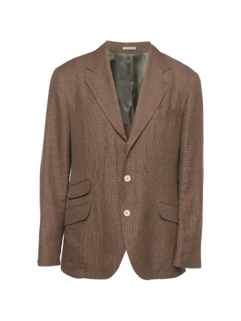 Brunello Cucinelli houndstooth single-breasted blazer
