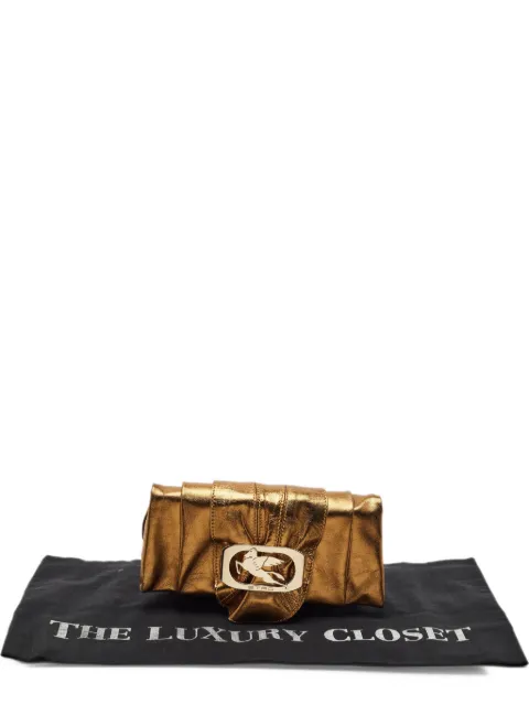 Etro Pre-Owned Pegaso pleated clutch bag