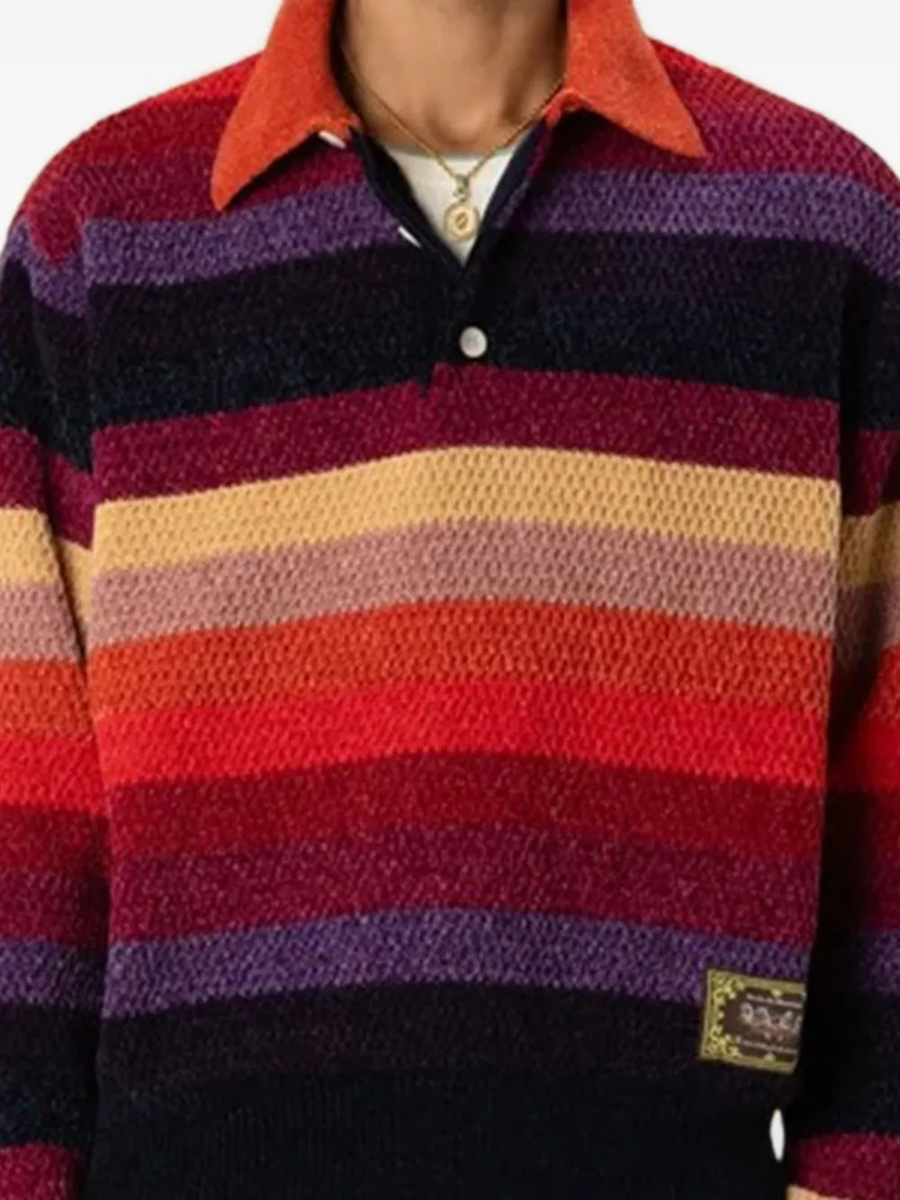 Drôle De Monsieur Gestreept poloshirt Rood