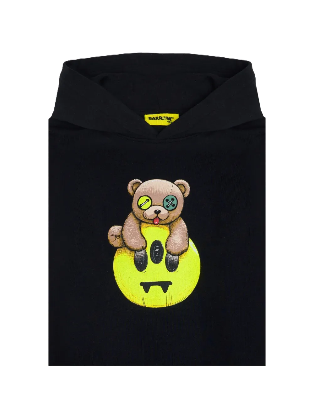 Barrow kids teddy-graphic logo-print hoodie Zwart