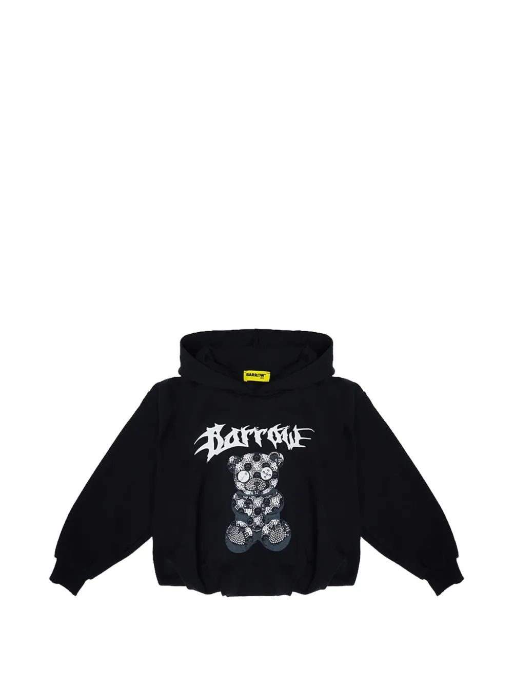 Barrow kids teddy bear-print hoodie - Nero